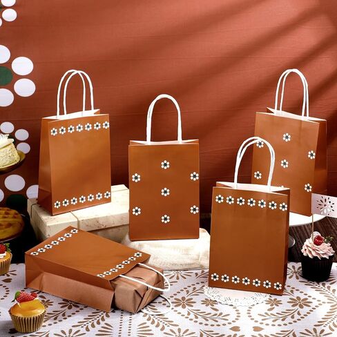 Sinload 24 Pcs Cielito Lindo Candy Bags Mexican Party Favors, De Barro Theme Decorations Mexicanos Talavera Kraft Gift Goodie Bags with Handles Fiesta Cinco De Mayo Mexican Party Supplies(Classic) in Kuwait