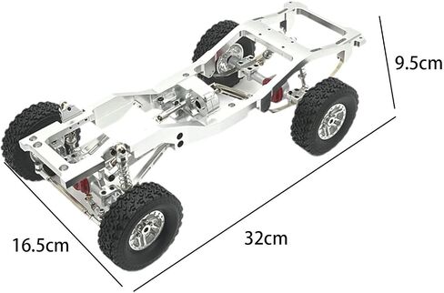 1/12 RC Car Parts RC Car Supplies Car Frame Assembling Spare Parts DIY Modified Replacement Upgrade for MN82 LC79 RC Car, Silver in Saudi Arabia