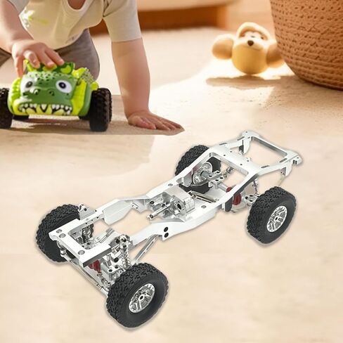 1/12 RC Car Parts RC Car Supplies Car Frame Assembling Spare Parts DIY Modified Replacement Upgrade for MN82 LC79 RC Car, Silver in Saudi Arabia
