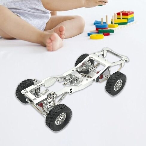 1/12 RC Car Parts RC Car Supplies Car Frame Assembling Spare Parts DIY Modified Replacement Upgrade for MN82 LC79 RC Car, Silver in Saudi Arabia