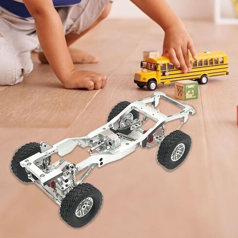 1/12 RC Car Parts RC Car Supplies Car Frame Assembling Spare Parts DIY Modified Replacement Upgrade for MN82 LC79 RC Car, Silver in Saudi Arabia