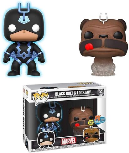 Funko San Diego Comic-Con 2018 Pop! Marvel Teleporting Lockjaw & Black Bolt Vinyl Figure Two Pack in Saudi Arabia