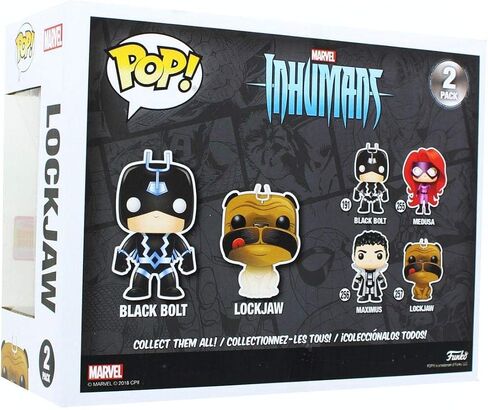 Funko San Diego Comic-Con 2018 Pop! Marvel Teleporting Lockjaw & Black Bolt Vinyl Figure Two Pack in Saudi Arabia