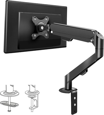 Desktop Gas Spring 17-34 Inch LCD LED Monitor Stand Articulated Arm Loading 9 kg Full Motion Support TV Stand PC Stand M5(M5 Gray) in Kuwait