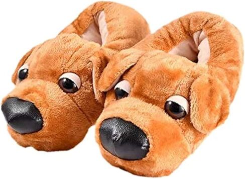 Women and Kids Cute Dogs Indoor Slippers Cute Dogs Slippers Indoor Slippers Warm Memory Foam Cotton Home Slippers Soft Cozy Home Shoes Cute Fluffy Slippers in Saudi Arabia