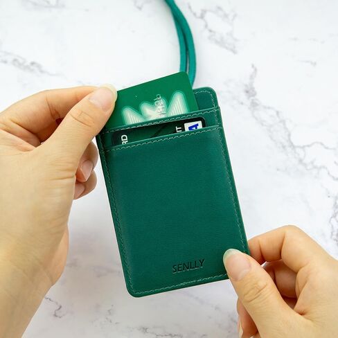 Senlly id Badge حامل مع الحبل ، حبل المعرف من النايلون وحامل بطاقة لطيف ، ونافذة معرّف واضحة وفتحتين بطاقة ، للنساء (منتصف الليل فيلفيت) in Kuwait