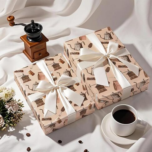 Wrapaholic Coffee Brewing ورقة - لفة صغيرة - 17 بوصة × 16.5 قدم - ورقة غلاف القهوة عتيقة لها ، أو له ، عاشق المقهى ، عيد ميلاد in Saudi Arabia