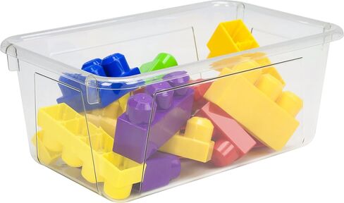 Storex Small Cubby Bin, 7.8 x 12.2 x 5.1 Inches, Black, 5-Pack (62466E05C) in Saudi Arabia