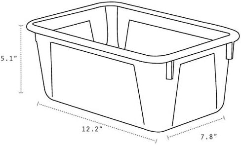 Storex Small Cubby Bin, 7.8 x 12.2 x 5.1 Inches, Black, 5-Pack (62466E05C) in Saudi Arabia