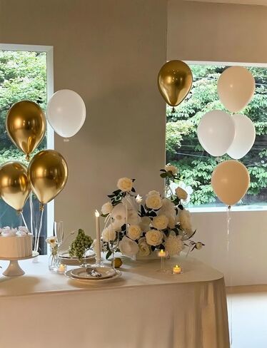 Gold and White Balloons – 24Pcs 12 Inch Metallic Gold, Sand, Pearl, and White Latex Balloons for Birthday, Baby Shower, Engagement, Bridal Shower,Wedding Oh Baby Theme Party Decor in Saudi Arabia