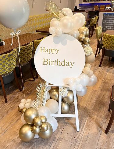 Gold and White Balloons – 24Pcs 12 Inch Metallic Gold, Sand, Pearl, and White Latex Balloons for Birthday, Baby Shower, Engagement, Bridal Shower,Wedding Oh Baby Theme Party Decor in Saudi Arabia