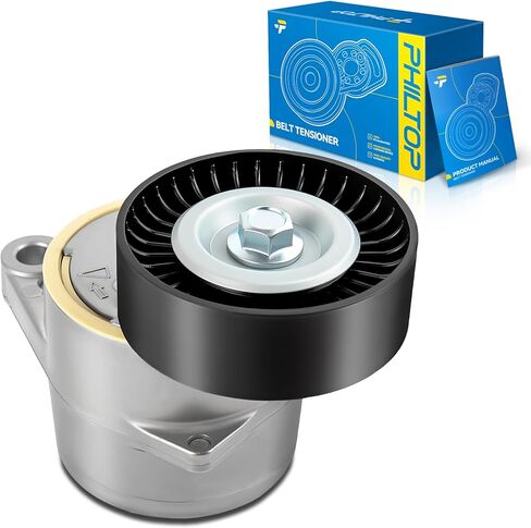 PHILTOP Belt Tensioner Assembly with Pulley for Aveo 2004-2008, Aveo5 2007-2008, Timing Belt OE # 25184786 in Kuwait