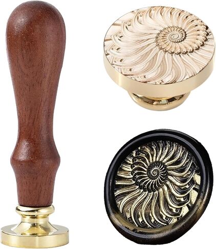 Wax Seal Stamp Nautilus Shell Sealing Wax Stamp Golden Ratio Inspired Seashell Seal for Nature Journaling Ocean Crafts Envelope Decoration in Kuwait