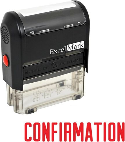 ExcelMark Confirmation Self Inking Rubber Stamp - Red Ink (A1539) in Saudi Arabia