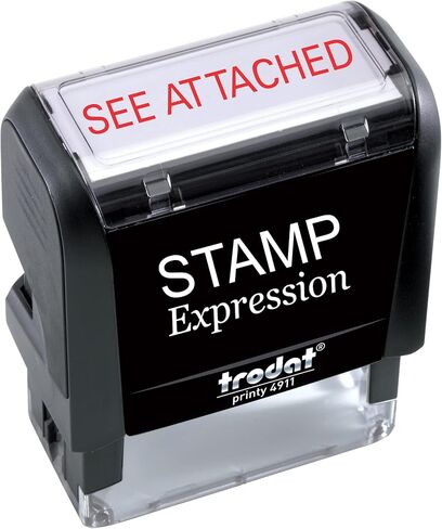 StampExpression - See Attached Office Self Inking Rubber Stamp - Red Ink (A-5624) in Saudi Arabia