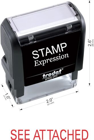 StampExpression - See Attached Office Self Inking Rubber Stamp - Red Ink (A-5624) in Saudi Arabia