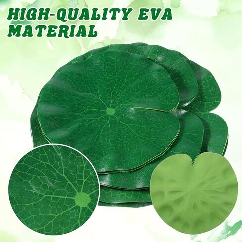 Artificial Lily Pads for Ponds, 12 Pcs Artificial Floating Foam Lotus Leaves Realistic Water Lily Pads Foliage Pond Decor Artificials Foliage Pond Decor for Pool Patio Aquarium Outdoor Ponds, 3 Size in Saudi Arabia
