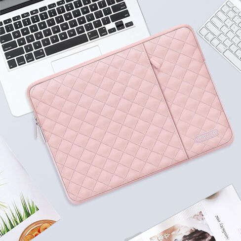 Moseso متوافق مع MacBook Air 13 Inch Case 2022-2018 إطلاق A2337 M1 A2179 A1932 ، قشرة صلبة بلاستيكية بريق وأكمام عمودية مربعة مع علبة صغيرة وغطاء لوحة مفاتيح ، وشفاف ووردي. in Saudi Arabia