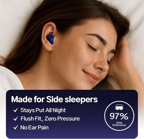 سدادات أذن أورورا سيليكون Soundbloc™- 6 أزواج من سدادات الأذن الهادئة للنوم، سدادات أذن قابلة للتشكيل، سدادات أذن مخصصة لتقليل الضوضاء، سدادات أذن سيليكون ناعمة قابلة لإعادة الاستخدام، سدادة الأذن للنوم مقاس S/M in Saudi Arabia
