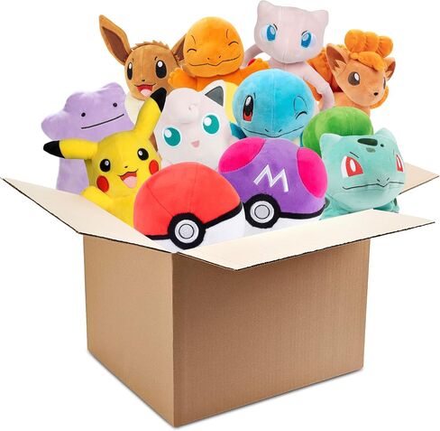 Pokemon Mystery Gen 1: 5" Ball & 8" Plush 2 Pack - Get Two Officially Licensed 2025 Authentic Collectible Soft Stuffed Animal Toy Figures - Gift for Kids, Boys, Girls - 2+ in Saudi Arabia