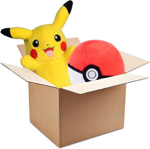 Pokemon Mystery Gen 1: 5" Ball & 8" Plush 2 Pack - Get Two Officially Licensed 2025 Authentic Collectible Soft Stuffed Animal Toy Figures - Gift for Kids, Boys, Girls - 2+ in Saudi Arabia