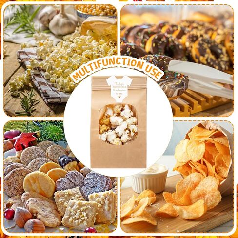 36 Sets Little Pumpkin Baby Shower Favors 36 Pcs Thanks for Poppin' by to Celebrate Paper Popcorn Bags for Party with 36 Clothes Popcorn Stickers Engaged Container Baby Shower Bags (Orange) in Saudi Arabia