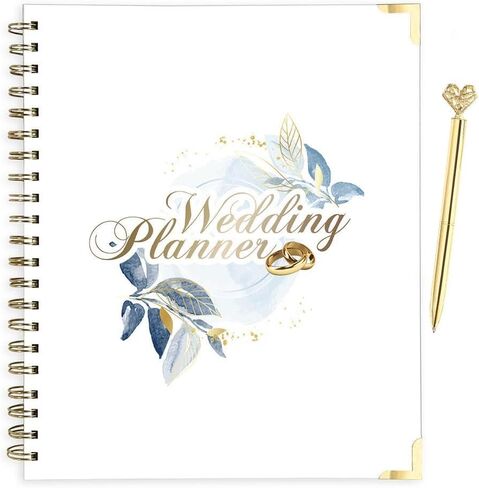كتاب Wedding Planner Book and Organizer ، Planner Bridal يشمل تقويم العد التنازلي ، القلم الجميل ، كتاب تخطيط الزفاف ، مخطط الميزانية ، الجدول الزمني للزفاف ، اتصالات البائع. in Saudi Arabia