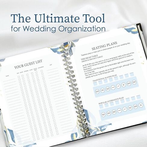 كتاب Wedding Planner Book and Organizer ، Planner Bridal يشمل تقويم العد التنازلي ، القلم الجميل ، كتاب تخطيط الزفاف ، مخطط الميزانية ، الجدول الزمني للزفاف ، اتصالات البائع. in Saudi Arabia