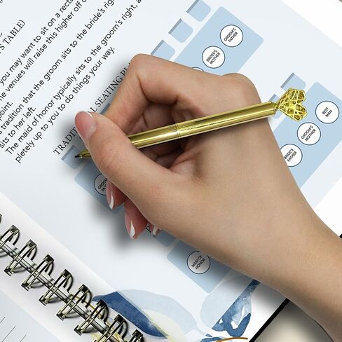 كتاب Wedding Planner Book and Organizer ، Planner Bridal يشمل تقويم العد التنازلي ، القلم الجميل ، كتاب تخطيط الزفاف ، مخطط الميزانية ، الجدول الزمني للزفاف ، اتصالات البائع. in Saudi Arabia