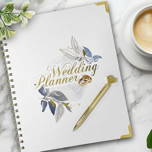 كتاب Wedding Planner Book and Organizer ، Planner Bridal يشمل تقويم العد التنازلي ، القلم الجميل ، كتاب تخطيط الزفاف ، مخطط الميزانية ، الجدول الزمني للزفاف ، اتصالات البائع. in Saudi Arabia