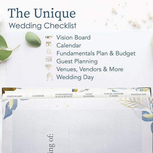كتاب Wedding Planner Book and Organizer ، Planner Bridal يشمل تقويم العد التنازلي ، القلم الجميل ، كتاب تخطيط الزفاف ، مخطط الميزانية ، الجدول الزمني للزفاف ، اتصالات البائع. in Saudi Arabia