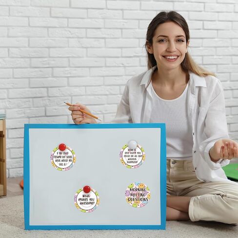 100Pcs Boho Morning Meeting Chips Colorful Smile Face Questions Cards for Students Classroom Discussion Prompts for Teachers Back to School Activity Supplies in Saudi Arabia