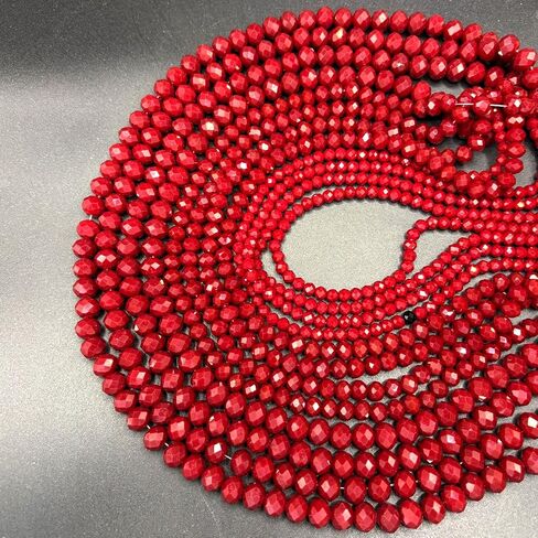 1040pcs حبات زجاجية متنوعة الحجم ، حبات زجاجية بلورية 4/6/8 ملم لصنع المجوهر in Kuwait