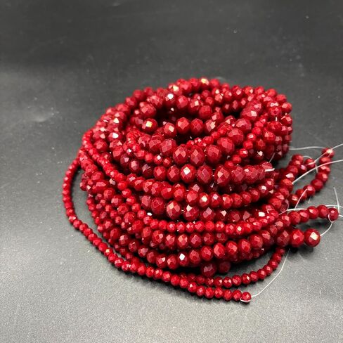 1040pcs حبات زجاجية متنوعة الحجم ، حبات زجاجية بلورية 4/6/8 ملم لصنع المجوهر in Kuwait