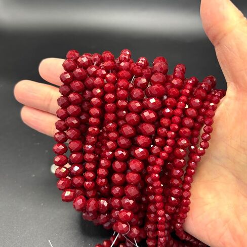 1040pcs حبات زجاجية متنوعة الحجم ، حبات زجاجية بلورية 4/6/8 ملم لصنع المجوهر in Kuwait