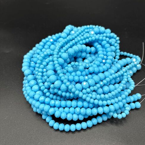 1040pcs حبات زجاجية متنوعة الحجم ، حبات زجاجية بلورية 4/6/8 ملم لصنع المجوهر in Kuwait