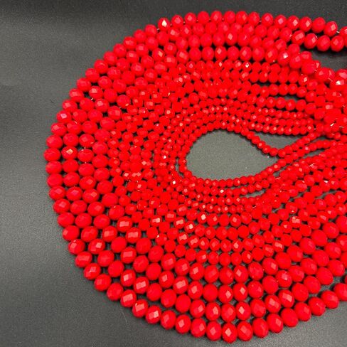 1040pcs حبات زجاجية متنوعة الحجم ، حبات زجاجية بلورية 4/6/8 ملم لصنع المجوهر in Kuwait