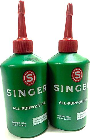 2 Singer All Purpose Sewing Machine Oil, 7.6 Fluid Ounces Total, S1209. Compatible with use on All Sewing Machines and Related Equipment + in Saudi Arabia