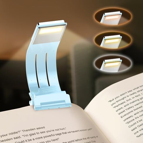 مرجعية الكتاب ضوء ، مقطع على أضواء الكتب للقراءة في الليل ، وأضواء قراءة للكتب في السرير - عيون ، 8 LED مع 3 ألوان درجات حرارة وتعدّة بدون خطوة للقراء والأطفال (الأسود) in Kuwait