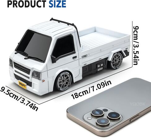 1/24 RC Drift Car, Remote Control Car, 2.4GHz 20KM/H 4WD High Speed RC Truck,Drifting Tires＆Two Batteries Racing Sports Toy Idea Gift for Boys Girls and Adults Kids in Kuwait