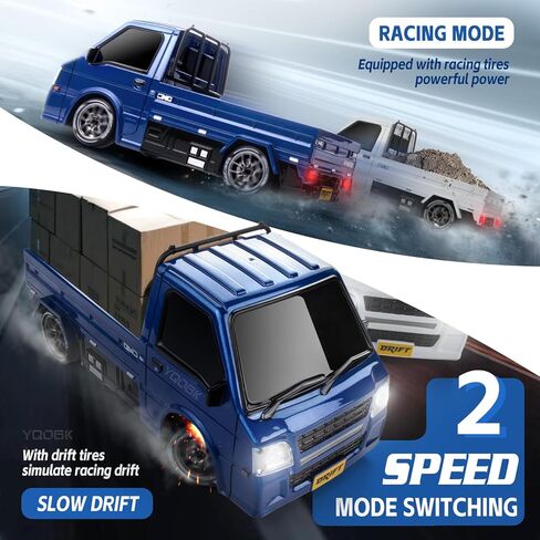 1/24 RC Drift Car, Remote Control Car, 2.4GHz 20KM/H 4WD High Speed RC Truck,Drifting Tires＆Two Batteries Racing Sports Toy Idea Gift for Boys Girls and Adults Kids in Kuwait