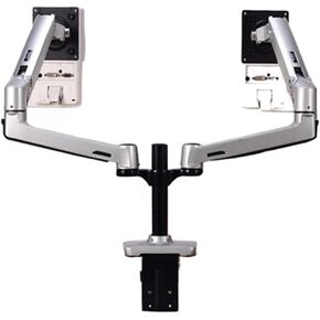 XSJ8012-2S Full Motion 17-32 Inch Dual Monitor Stand Mounted Mechanical Spring Arm Aluminum Monitor Stand Each Arm Bears 10kg(Dual arm silver grey) in Saudi Arabia