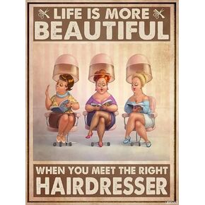 UIBDVKS Life is More Beautiful When You Meet The Right Hairdresser 5D Diamond Painting Kits Diamond Art Kits for Gift Diamond Painting Perfect for Home Office Wall Art Decor 12x16in in Saudi Arabia