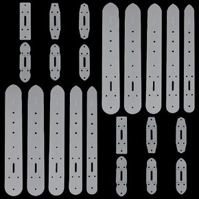 WEBEEDY 22 Pcs 11 Styles Leather Templates PVC Leather Patterns Templates Supply for Belt Holes Punching, Leatherwork Craft Supplies DIY Belt Crafting Tools, 1/1.2/1.4/1.5/1.6 inch Width in Kuwait