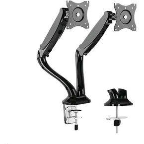 Double Arm TV LCD Monitor Desktop Mounting Bracket Art Rotating Gas Spring - in Saudi Arabia