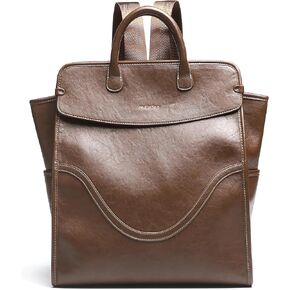 Medium Laptop Backpack Purse for Women and Men PU Leather Anti-theft Fashion Large Capacity Travel Casual Rucksack Convertible Business Computer Bags 240A Black in Kuwait