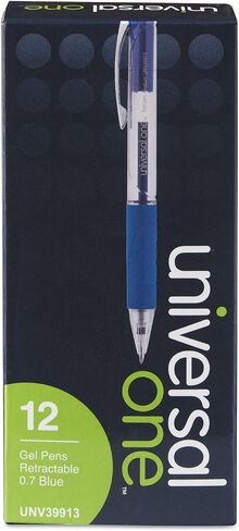 Universal 39913 Clear Roller Ball Pen قلم الهلام القابل للسحب ، الحبر الأزرق. متوسطة ، عشرات in Saudi Arabia