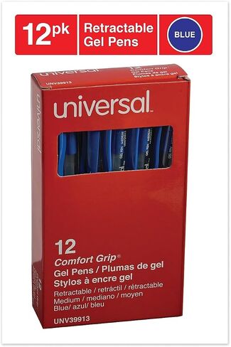 Universal 39913 Clear Roller Ball Pen قلم الهلام القابل للسحب ، الحبر الأزرق. متوسطة ، عشرات in Saudi Arabia