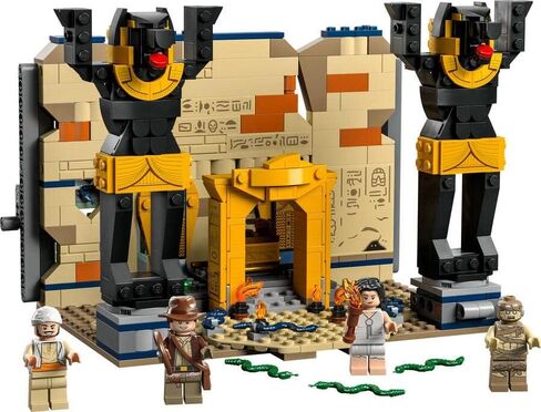 Lego Indiana Jones Escape of the Tomb Construction Toy مع Temple and Mummy Mini Form in Saudi Arabia