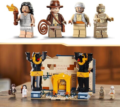 Lego Indiana Jones Escape of the Tomb Construction Toy مع Temple and Mummy Mini Form in Saudi Arabia
